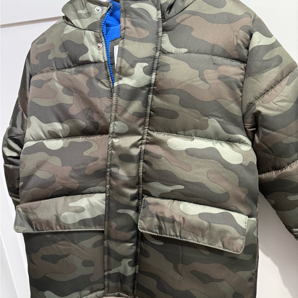 Carter's Blue and Camouflage Puffer Jacket